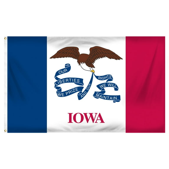 Iowa 5ft x 8ft Spun Heavy Duty Polyester Flag