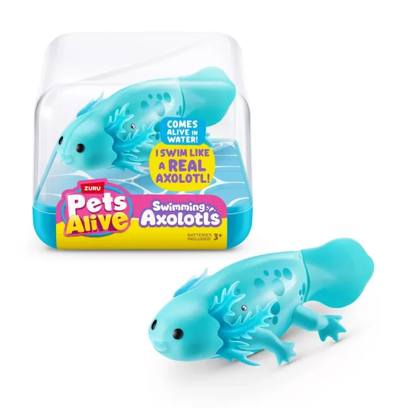 Pets Alive Swimming Axolotl Teal Robotic Pet Figure