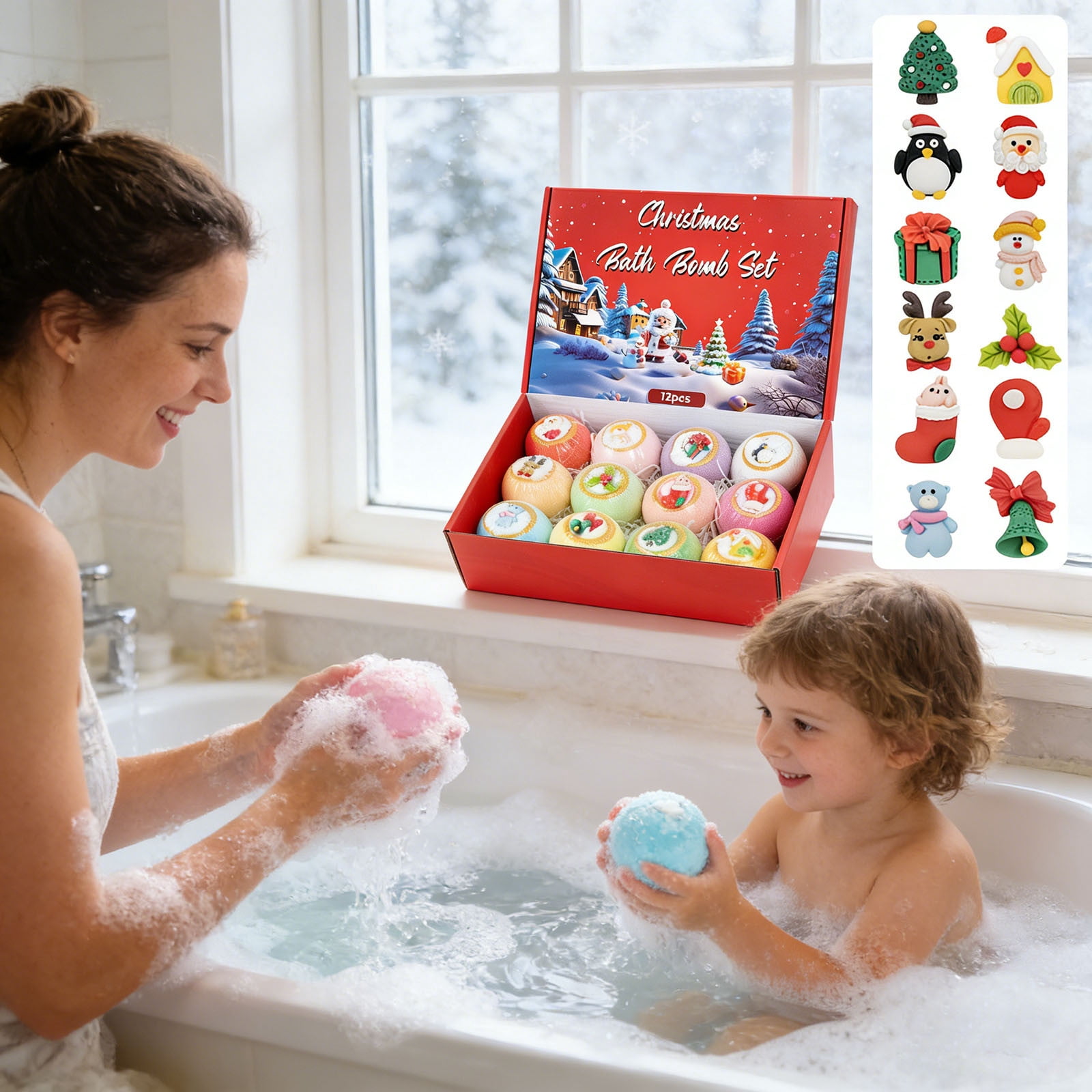 Kieccall Fizzy Bath Ball Set Fragrant Bubble Balls For Home Bathroom Spa Relaxing Skin Nourishing Daily Leisure Bath Use Gift