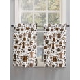 thumbnail image 5 of Coffee Beans Bathroom Window Curtain, Funny Cartoon Brown Cake Hot Chocolate Cup Light Filtering Coffee Kitchen Curtains, Bedroom Living Room Curtains 2 Panel 84"x54", 5 of 6