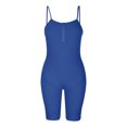 thumbnail image 4 of Mono corto informal con cremallera de color sólido sin mangas con cuello redondo para mujer de moda de verano Fridja  fhjkhfk460616, 4 of 8