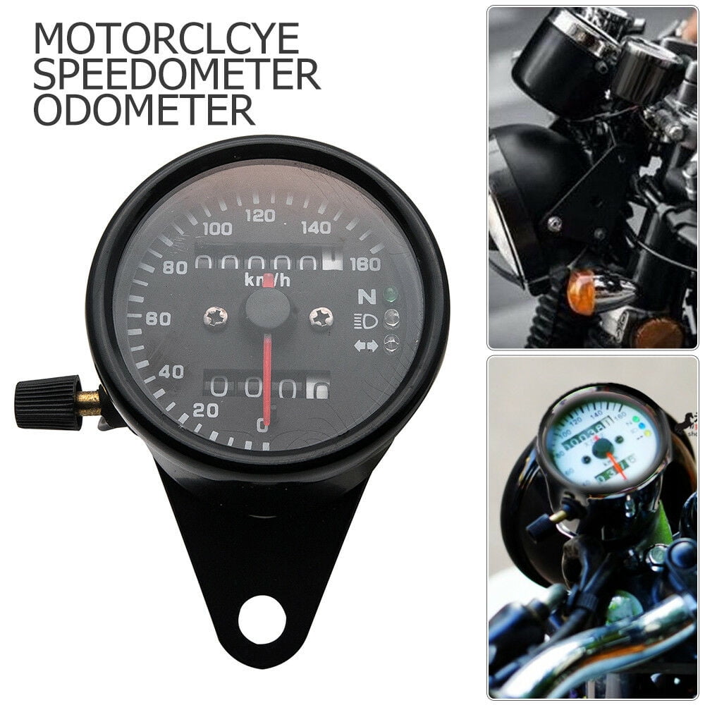 Universal Motorcycle Odometer Speedometer Tachometer Speedo Gauge LED Light 