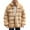 Khaki-A, variant on Penkiiy Men’s Faux Fur Short Coat Winter Leopard Warm Thicken Jacket Cardigan Fluffy Soft Plush Outerwear Overwear Faux Fur Coat Men Black