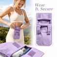 thumbnail image 5 of Waistband Mini Wallet, Waterproof Portable,Hidden Travel Belt Pouch,Undercover Security Waist Wallet for Men and Women for Passport Cash Bank Card Storage for Outdoor Travel-Purple, 5 of 5
