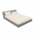 thumbnail image 3 of Modern Bedding Set with Sheet & Covers, Geometrical Shapes Hexagonal Stripes Lines and Shapes with White Backdrop Artwork, Printed Bedroom Decor 2 Shams, 4 Sizes, Peach Cream, by Ambesonne, 3 of 3