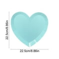 thumbnail image 3 of Moocorvic Heart Shaped Dessert Plates, 8.86 Inch Disposable Love Paper Plates Valentine's Day Party Supplies Anniversary Wedding Birthday Kitchen Dinner Decoration, 3 of 7