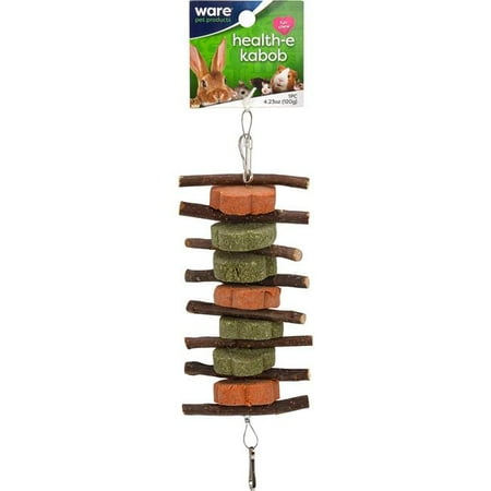 Ware 10406 Health-E Kabob Small Animal Chew - Brown - Case of 24