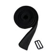 thumbnail image 5 of EHJRE Women Wool Overcoat Waist Belt Double Sided Lightweight Waist Tie Sash Accessory Black, 5 of 9
