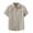 Beige, variant on Tauxra Mens Casual Linen Button Down Short Sleeve Shirts Beach Summer Spread Collar Pocket Tops Dark Blue M
