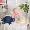 thumbnail image 3 of SikaFu Summer Bow, Sun Hat Female Seaside Beach Holiday Hat Outdoor Large Eaves Large Eaves Sun Hat Sweet Straw Hat, 3 of 9
