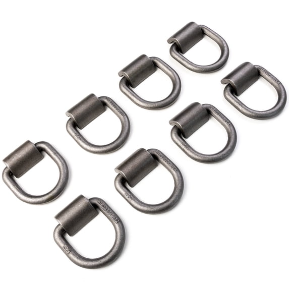 Krator 8x Extra Heavy Duty 1/2" D-Rings with Weld On Anchor Points for your Trailer, Truck Cargo, RV, Auto Hauler, ATV Tiedowns, Farm Applications and More! - 4,000 lbs Working Load Limit