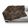 thumbnail image 3 of East Soft Flannel Fleece Throw Blanket, Traditional Design Roses and Dragon Eastern Chinese Pattern, Cozy Plush for Indoor and Outdoor Use, 50" x 70", Jade Green Sand Brown, by Ambesonne, 3 of 6