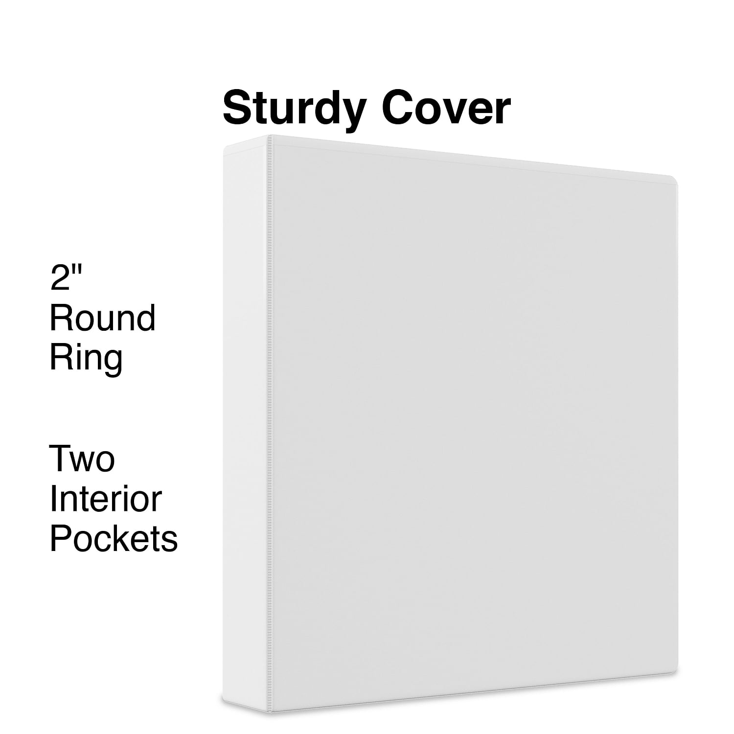 Staples Economy 2" 3-Ring View Binders White 24/Carton 23725/21688VS