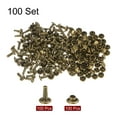 thumbnail image 3 of Unique Bargains 100 Sets Leather Rivets 8 x 6mm Metal with 3 Setter Tools, Bronze, 3 of 7