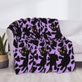 thumbnail image 3 of Yiaed Cartoon Black Cats Print Blanket Throw Blanket Soft Cozy Flannel Blanket for Home Bed Sofa Couch Chair-50"x40", 3 of 6