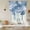 Blue White, variant on Red Ombre Tie Up Curtains for Windows, Adjustable Balloon Window Shades, Gradient Abstract Art Vintage Kitchen Window Treatments Adjustable Roll Up Curtain for Basement/Nursery 52"x45"