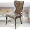 thumbnail image 6 of Clear Plastic Chair Slipcovers Waterproof Dining Chair Covers PVC Slipcover-4pcs, 6 of 6