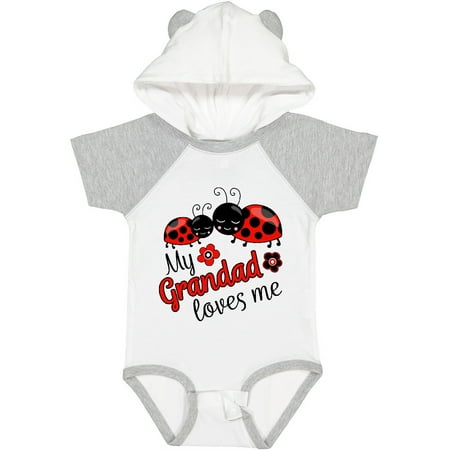 

Inktastic My Grandad Loves Me Cute Ladybugs Gift Baby Boy or Baby Girl Bodysuit