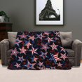 thumbnail image 4 of Dmlowu 4th of July Decorations Fleece Blanket 28x39" Extra Soft Blanket Memorial Day Decorations Bed Blanket Comfortable Warm Throw Blanket for Couch Travel Camping Living Room Home Decor, 4 of 7