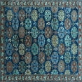 thumbnail image 1 of Ahgly Company Indoor Square Oriental Light Blue Industrial Area Rugs, 8' Square, 1 of 4