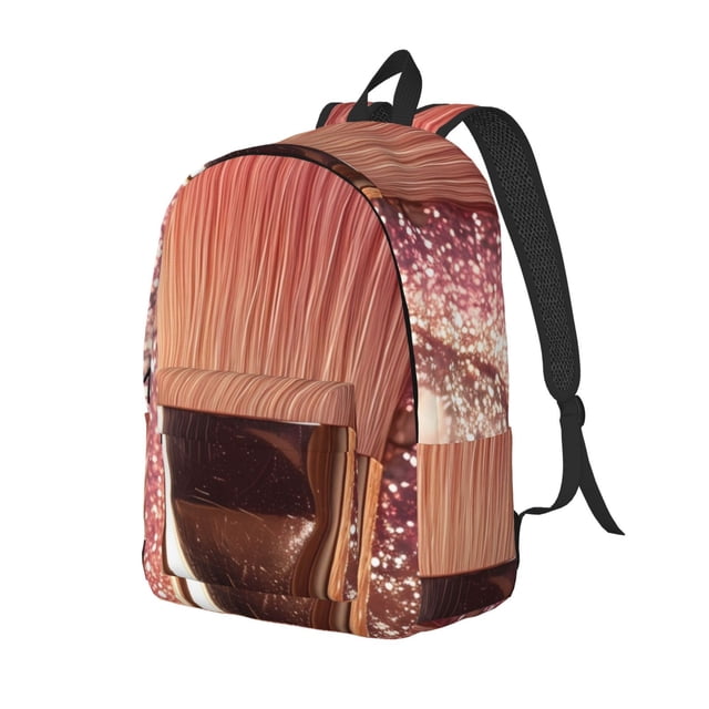 Saiise Sac à Dos pour Ordinateur Portable avec Imprimé Paillettes Roses - Bretelles Réglables, Résistant à l'Eau, Grande Capacité, Design Élégant, Unisexe pour École, Bureau, Voyage-Petit