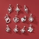 thumbnail image 1 of Colgante único hueco, hermoso y brillante, con forma de flor incrustada con diamantes, estilo plata pura 999, accesorios, 1 of 5
