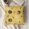 thumbnail image 3 of YINGXI Outdoor Pillow Covers, Bee Kind Decorative Summer Throw Pillow Covers Linen Yellow Farmhouse Cushion Pillow Covers for Sofa Couch Outdoor Decor 20x20in, 3 of 5