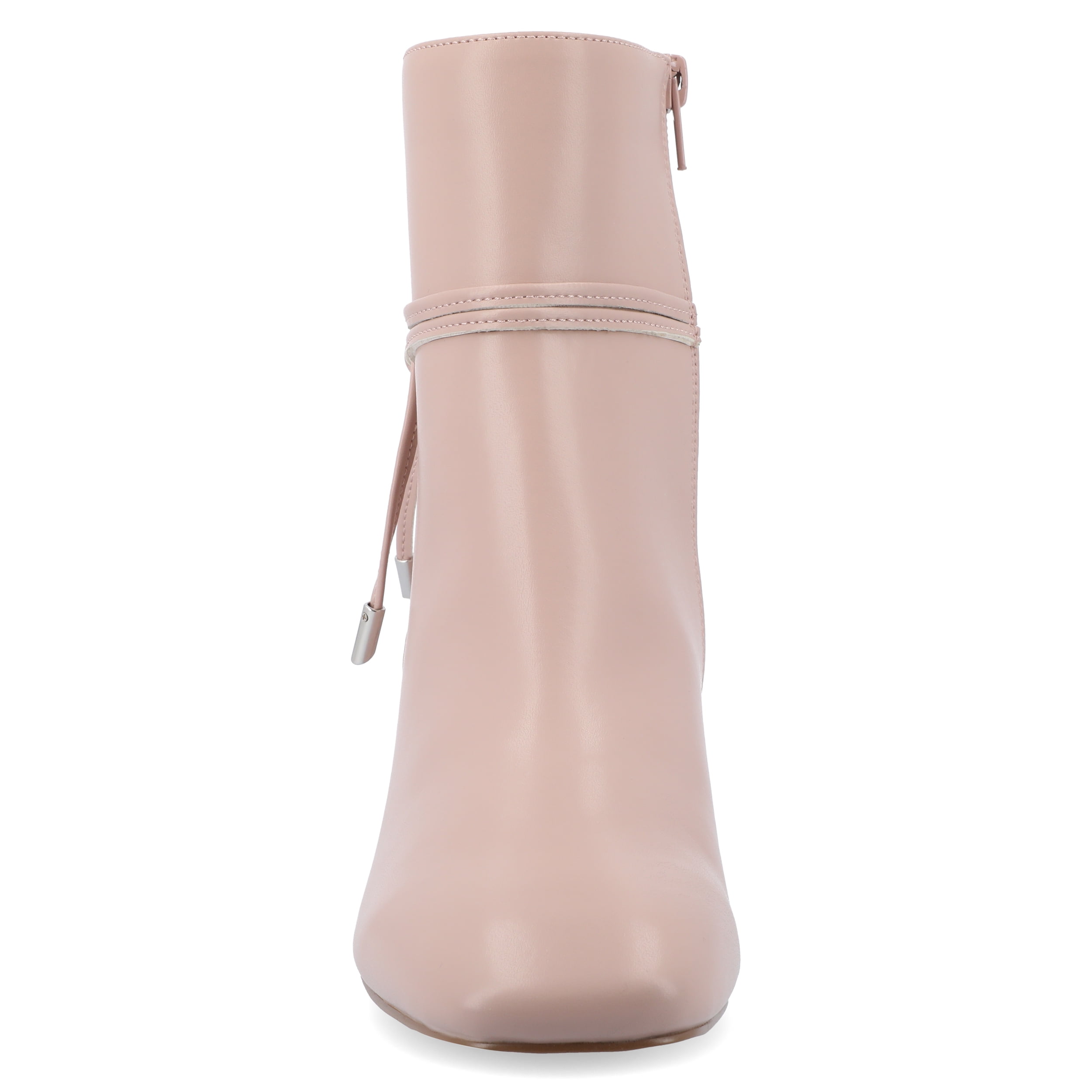 Journee Womens Beverley Covered Block Heel Square Toe Booties, Widths Available