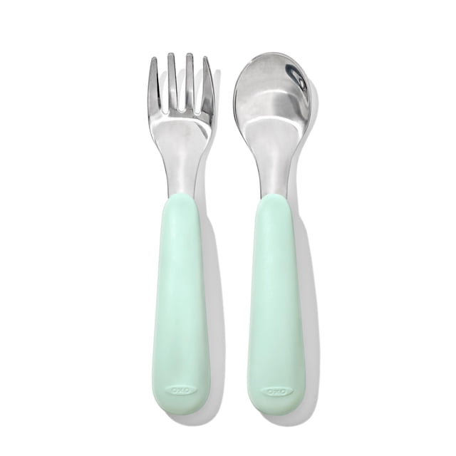 Set de tenedor y cuchara OXO Tot Opal de acero inoxidable