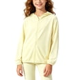 thumbnail image 6 of SHTXOZHI Children's Solid Color Jackets Zip Up Hooded Outerwear Long Sleeve Sun Protection Top Sport Running Coat, 6 of 6