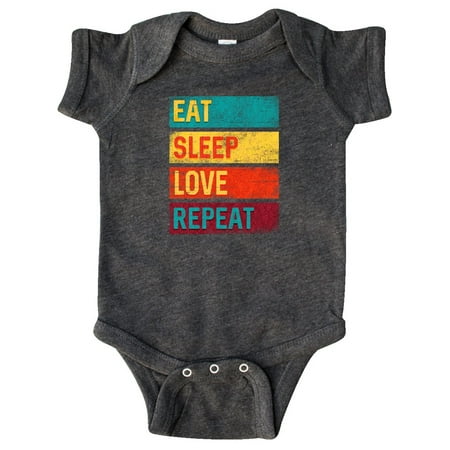 

Inktastic Eat Sleep Love Repeat Gift Baby Boy or Baby Girl Bodysuit