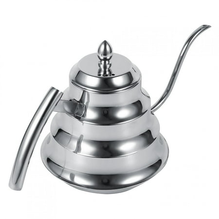 

Keenso 1x Bamboo Joint Design Stainless Steel Gooseneck Coffee Kettle Drip Pot Maker Infusion 1.2L Coffee Pot