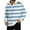 Blue, variant on Men's Casual Knit Shirt, Lapel Collar Long Sleeve Printed Top with Striped Pattern, Stretch Fabric for Layering, Business Casual and Daily Use,Green XL