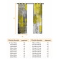 thumbnail image 6 of Yellow Grey Blackout Curtain 63 Inch Length 2 Panels Set, Modern Oil Painted Abstract Art Aesthetics Two-layer Sewing Polyester Fiber Blackout Curtain with Grommet, 52" x 63" x 2, 6 of 9