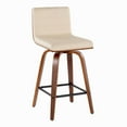 thumbnail image 4 of Vasari Counter Stools for Kitchen Counter, Counter Height Chairs, Bar Stools Set of 2, Counter Height Stools Set of 2, Bar Stools For Kitchen Island (Cream Faux Leather), 4 of 6