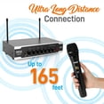 thumbnail image 4 of Pyle PDWM2125 Portable Bluetooth Wireless Microphone System with 2 Handheld Mics, 4 of 7