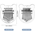 thumbnail image 3 of 8 Keys Mini Kalimba Thumb Piano Crystal Clear Acrylic Finger Piano Portable Marimba Musical Handmade Instruments, 3 of 4