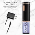 thumbnail image 3 of Ivation Electronic Wine Opener Gift Set - Cordless Rechargeable Wine Bottle Cork Extractor with Black & Copper Automatic Corkscrew, Hideaway Foil Cutter, Built-in Light & Lithium Battery, 3 of 8