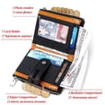 thumbnail image 2 of Genuine Leather Men Wallet Coin Purse Small Mini Card Holder Zipper Male Wallet Pocket, 2 of 5