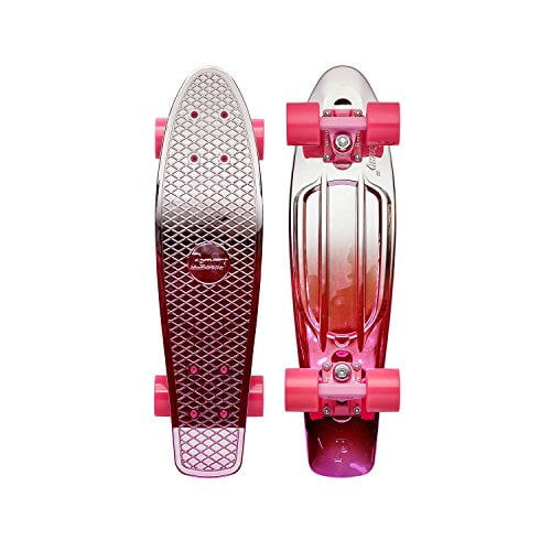 Penny Metallic Complete Skateboard Silver Pink 22 Walmart Com Walmart Com