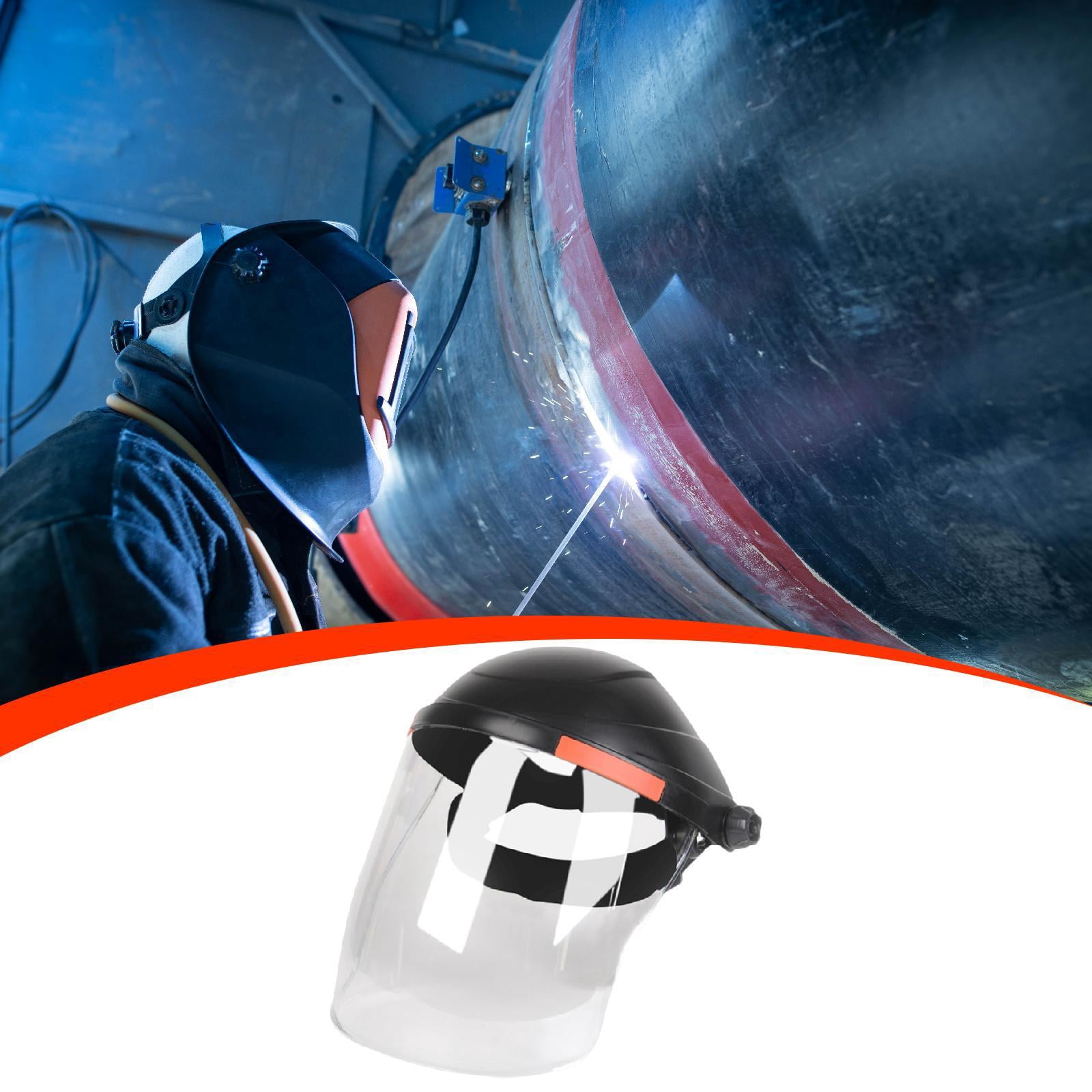 Zxpjkyu Welding Face Shield Face Cover Impact Resistant Flip up Adjustable Professional Black and Clear