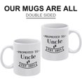 thumbnail image 3 of Promoted To Uncle Est 2024 Ceramic Coffee Mug Funny Gift From 11 Ounces Funny White Mug - Cute Coffee And Tea Mug - Ceramic Coffee Mugs For Women And Men, 3 of 6