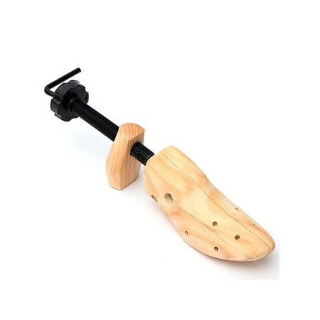2x Adjustable Wooden Shoe Stretcher 2-Way Professional Tree Material Expander Shaper Adult Men Women M(39-42) Medium Size for Dress & Casual Shoes