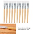 thumbnail image 3 of 10pcs  Mask Brush with Wooden Handle Soft Fiber Wool Hair Facial Mask Brush Facial Mask Mud Applicator Mixing Tool Skin Care, 3 of 6