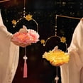 thumbnail image 3 of PENGXIANG Portable Luminous Lantern Simulation Flowers Tassel Charms DIY Educational Toy Atmosphere Decoration Cute Handmade LED Rabbit Lotus Lamp Glowing Ornament for New Year, 3 of 8