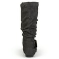 thumbnail image 4 of Journee Womens Shelley-6 Wide Calf Round Toe Mid Calf Boots, 4 of 10