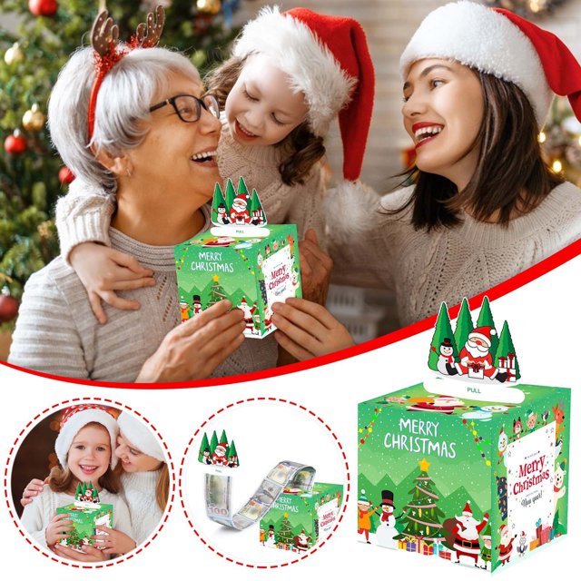Fiudx Liquidación de Navidad Nuevo árbol de Navidad Fiesta Temática de Navidad decoración sorpresa caja de regalo de lotería