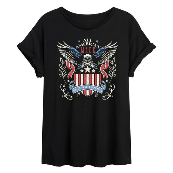 Instant Message - All American Vintage Goods - Women's Oversized Graphic T-Shirt