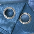 thumbnail image 3 of Olivia Gray Lina Matte Embossed Blackout Grommet Single Panel - 52x90", Blue, 3 of 4