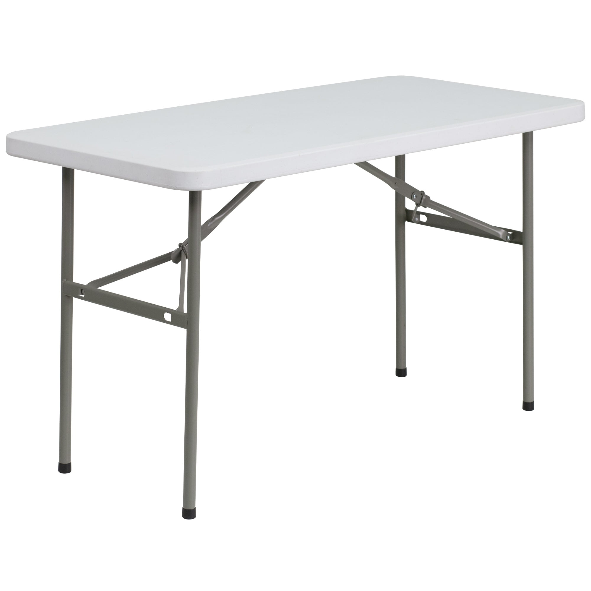 48.25" White Rectangular Outdoor Furniture Patio Folding Table ...